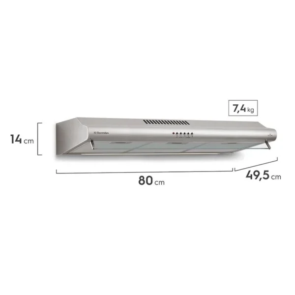 Depurador de Ar Parede Electrolux 80cm Inox com Filtro Lavável e Máscara Captadora de Ar (DE80X) - Image 6