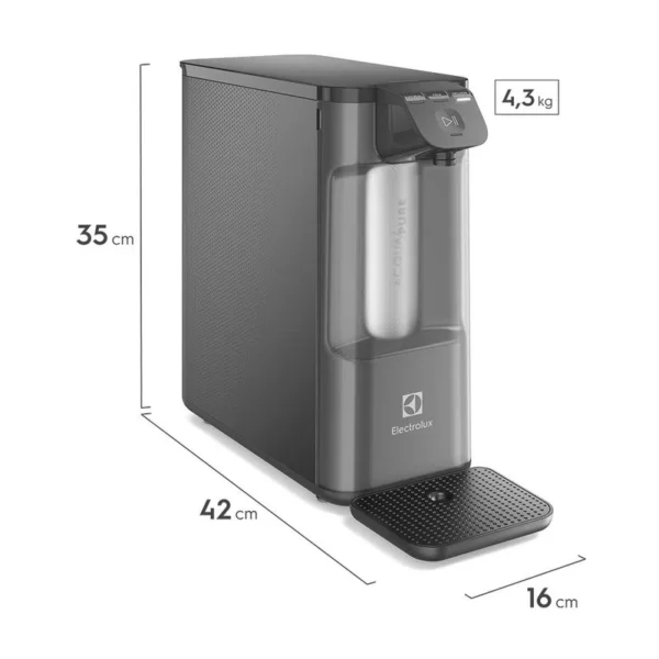 Purificador Electrolux Pure 4x Água Gelada, Fria e Natural com Painel Touch Cinza (PE12G) - Bivolt - Image 2