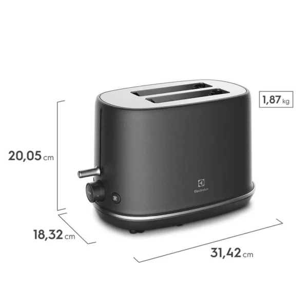 Torradeira Elétrica Electrolux Inox Preta Expert com 7 Níveis de Tostagem (TOP70) - Image 2