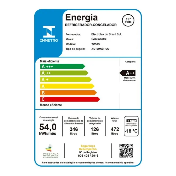 Geladeira/Refrigerador Continental Frost Free Duplex Prata 472 Litros - Image 7