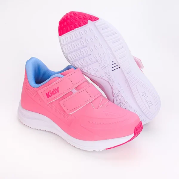 Tênis Infantil Kidy Super Conforto Rosa Claro e Jeans - Image 4