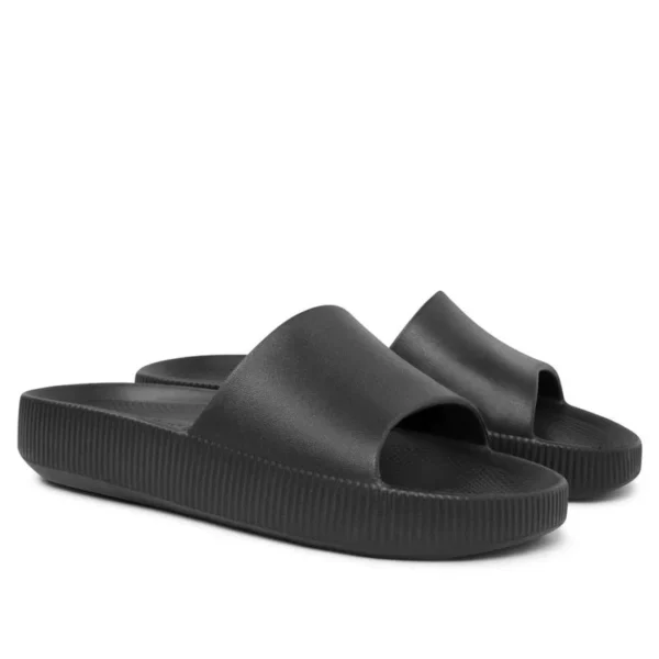 Chinelo Slide Preto Poofy Salto Plataforma Eva - Image 2