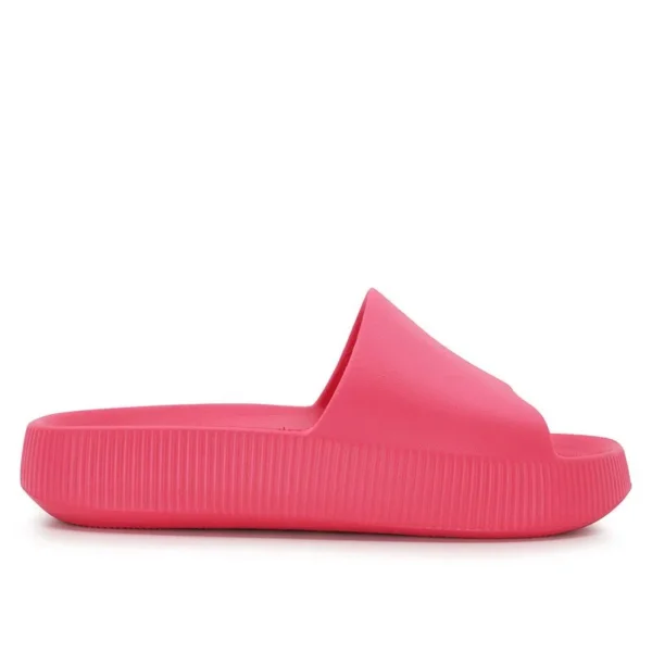 Chinelo Slide Rosa Neon Poofy Salto Plataforma Eva - Image 2