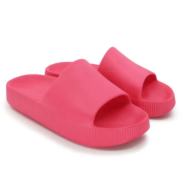 Chinelo Slide Rosa Neon Poofy Salto Plataforma Eva - Image 3