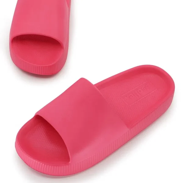 Chinelo Slide Rosa Neon Poofy Salto Plataforma Eva - Image 5
