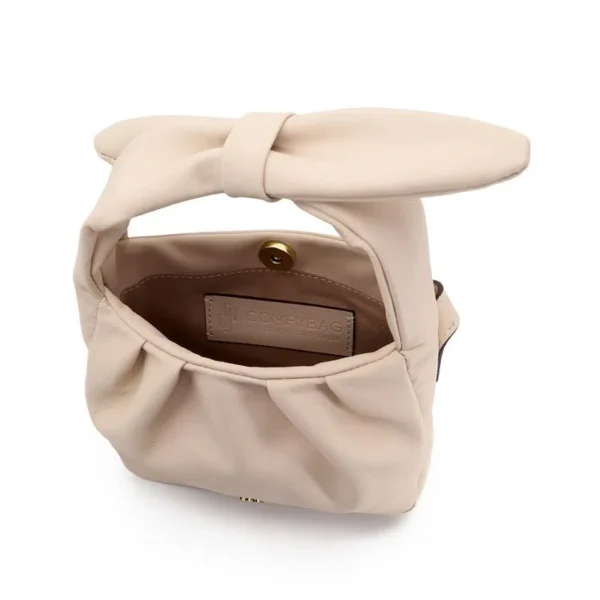 Bolsa Tiracolo Bege Couro Alça Ajustável - Image 4