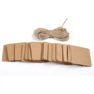 Tag Kraft Papel Lisa Presente Etiqueta Artesanato 100 Un