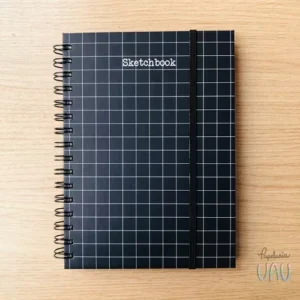 Sketchbook Para Desenho A5 100 Pág 240g Capa Dura Black Qua
