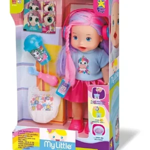 Boneca My Little Collection Descolada Bebe Suco E Faz Xixi