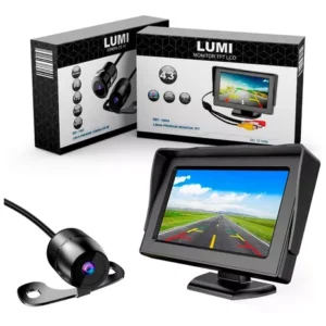 Monitor Tela 4.3 Lcd Automotivo C/ Câmera De Ré Noturna Lumi