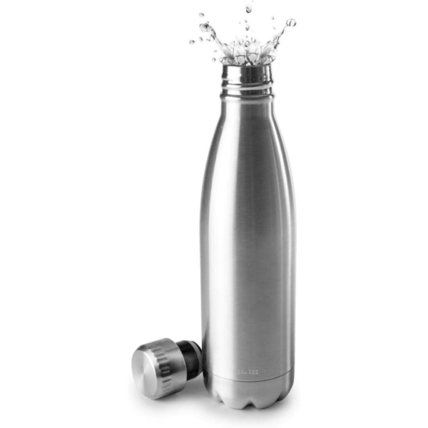 Garrafa Térmica de Inox Parede Dupla Prata 500ml - Image 4