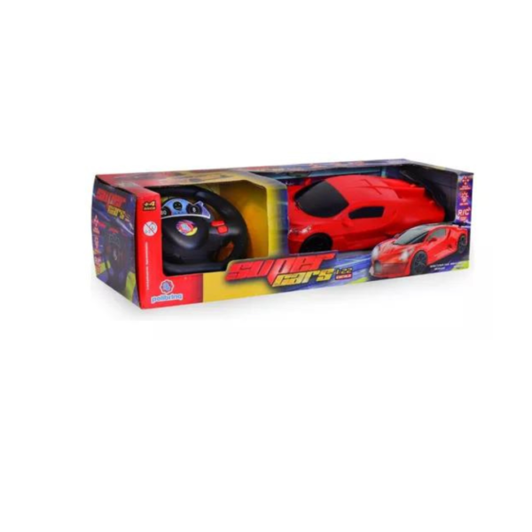 Carrinho De Controle Remoto Brinquedo Super Cars Polibrinq Cor Amarelo - Image 5