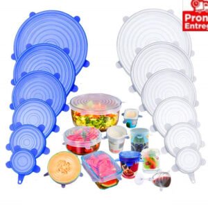 Kit 6 Tampas Panela Silicone Universal Reutilizável