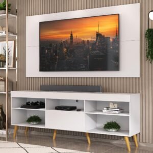 Rack com Painel e Suporte TV 65" Retrô Flórida
