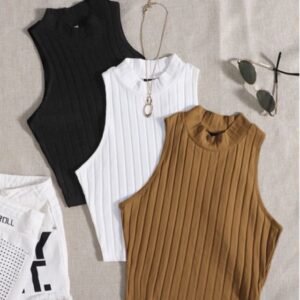 Cropped Gola Alta Canelado