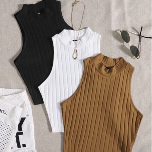 Cropped Gola Alta Canelado