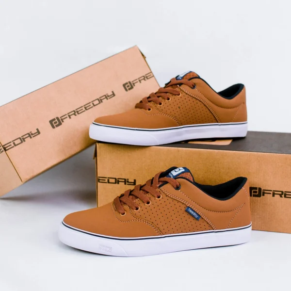 TÊNIS FREEDAY FLIP ECO CONHAQUE/MAR/BCO