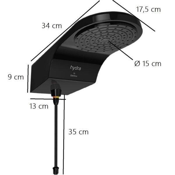 Chuveiro Hydra Fit Preto 6800w - 220v - Original - Image 2