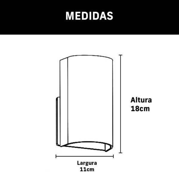 Luminária Arandela de Parede 1 Foco Soq E27 Branca Basic Clean Balizador Corredor Escada - Image 3