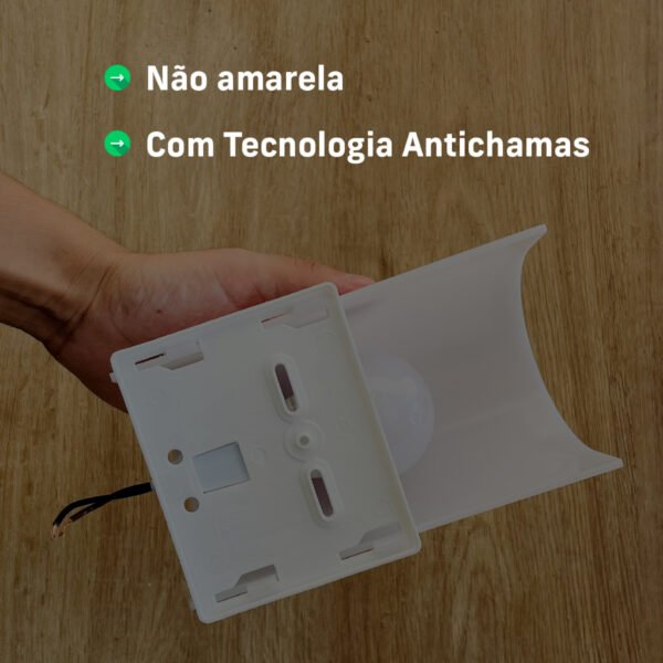 Luminária Arandela de Parede 1 Foco Soq E27 Branca Basic Clean Balizador Corredor Escada - Image 5