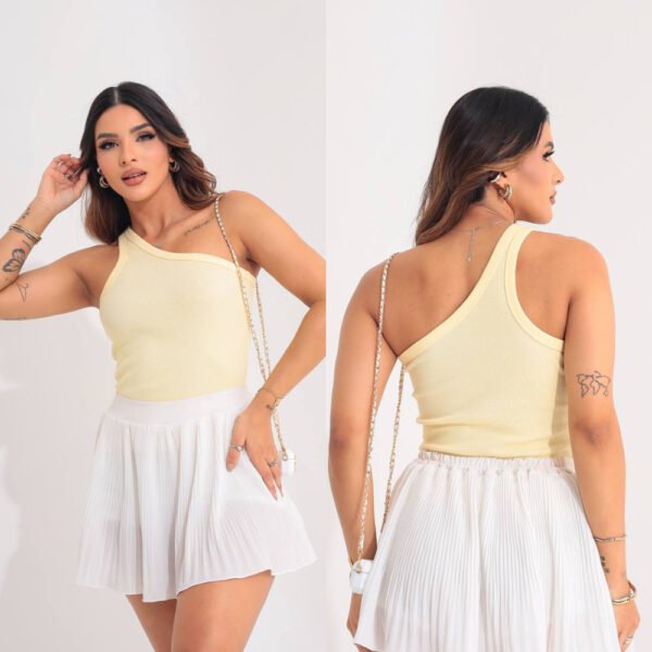 Kit 3 Blusas Femininas Um Ombro Só - Image 3