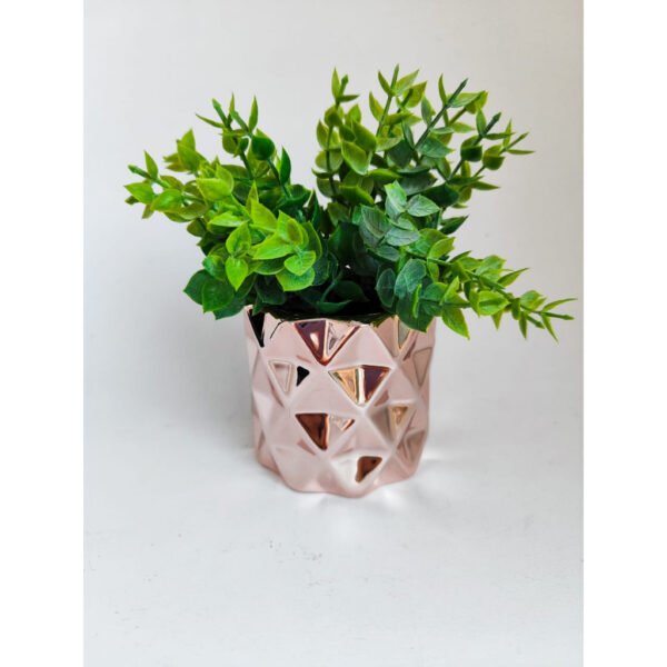 Vasinho Decorativo Cerâmica Com Plantas Artificiais - Image 4