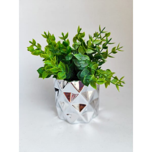 Vasinho Decorativo Cerâmica Com Plantas Artificiais - Image 5