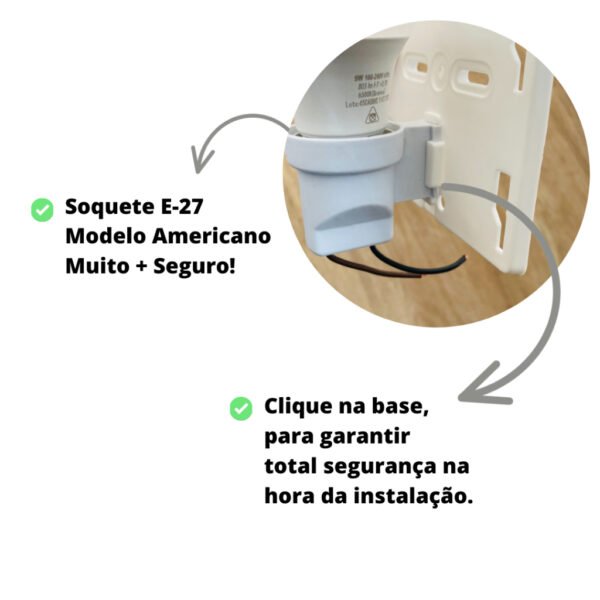 Luminária Arandela de Parede 1 Foco Soq E27 Branca Basic Clean Balizador Corredor Escada - Image 7