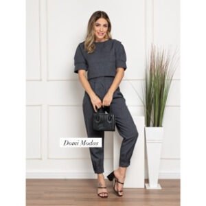 Conjunto Calça e Cropeed Linho 8420