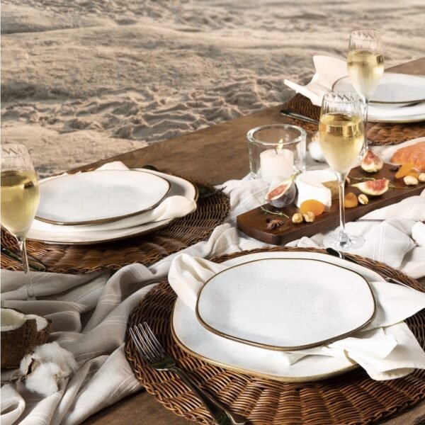 Prato Raso Ryo Maresia Areia 6 Unidades 27,5cm Oxford Porcelanas - Image 2