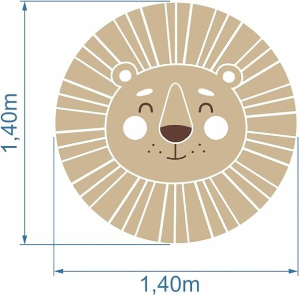Tapete Decorativo Infantil Neoprene Leão 1,40m (Bege) - Image 2