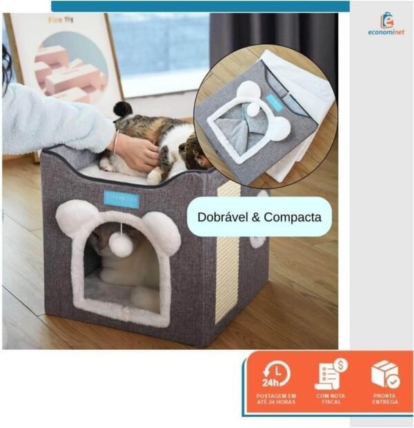 Casa Cama para Gatos Pet 2x1 - Image 4