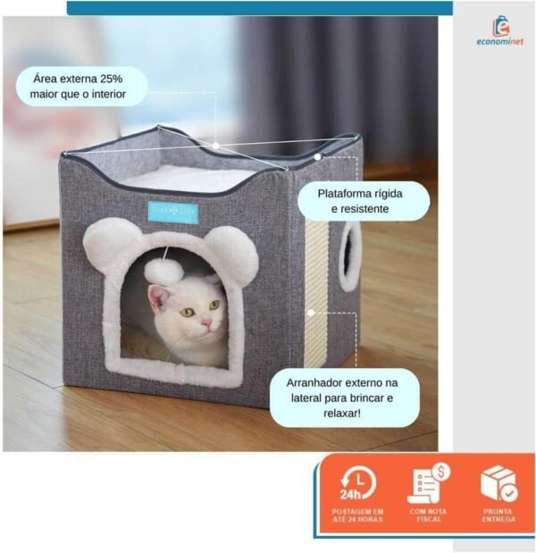 Casa Cama para Gatos Pet 2x1 - Image 2