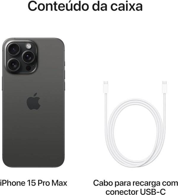 Apple iPhone 15 Pro Max (256 GB) — Titânio preto - Image 2