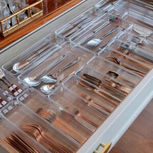 Organizador de Gavetas Acrílico - Modular - Maquiagem - Cozinha - Escritorio - Material Escolar - Bebe