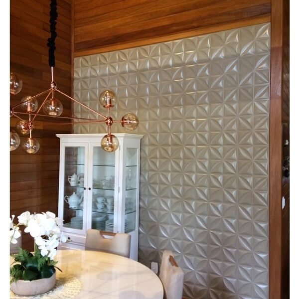 Kit 40 Placas PVC 3d Revestimento De Parede Decorativa 25 cm - Image 3