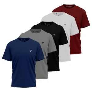 5 Camiseta Masculina Camisas Slim Voker 100% Algodão Atacado
