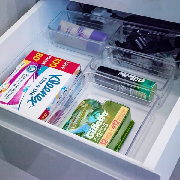 Organizador de Gavetas Acrílico - Modular - Maquiagem - Cozinha - Escritorio - Material Escolar - Bebe - Image 5