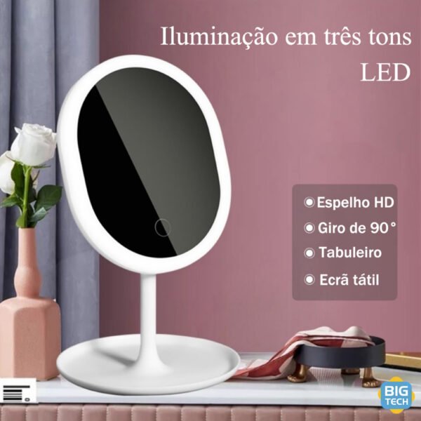 Espelho Para Maquiagem Mesa Inteligente Com Luz De Claro Led - Image 5