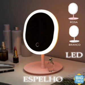 Espelho Para Maquiagem Mesa Inteligente Com Luz De Claro Led