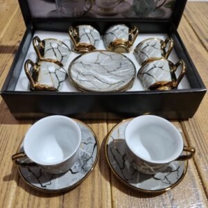 Xícara de café kit com 12 peças de Cerâmica em porcelana
