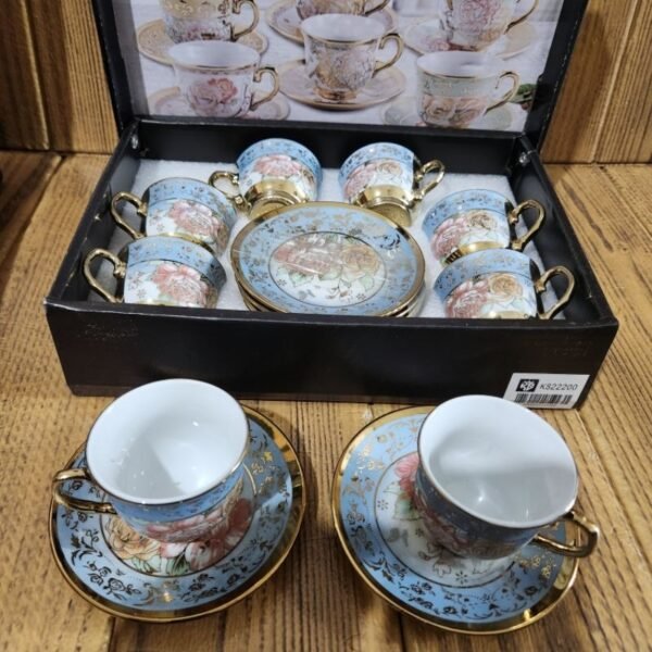 Xícara de café kit com 12 peças de Cerâmica em porcelana - Image 6