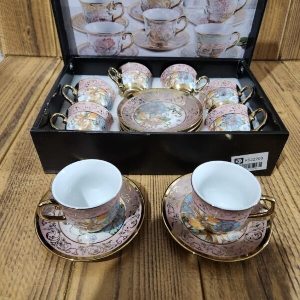 Xícara de café kit com 12 peças de Cerâmica em porcelana - Image 5