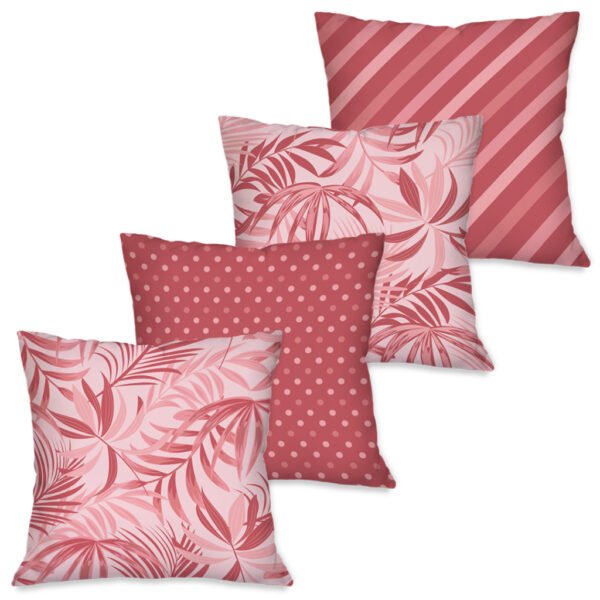 Kit 4 Capas de Almofadas Decorativas Folhagens Douradas - Image 6