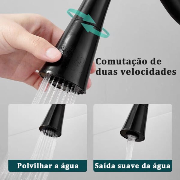 Torneira Gourmet Flexível Cozinha Parede preto/vermelho - Image 6