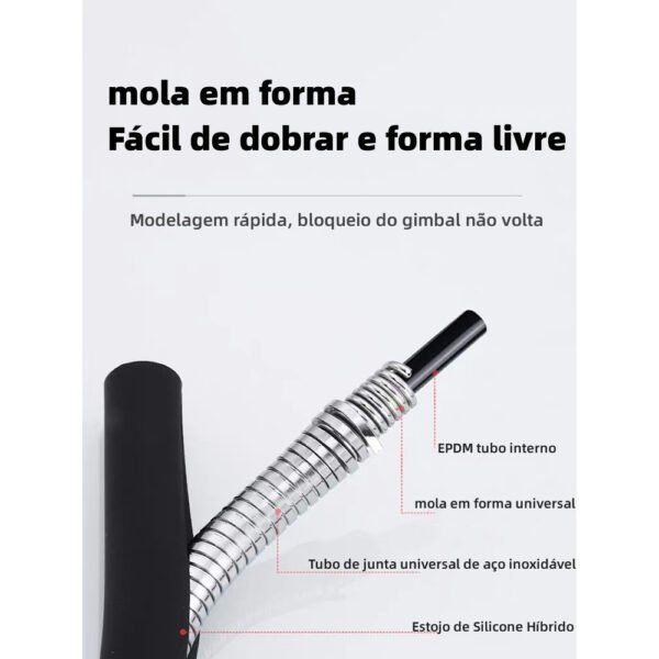 Torneira Gourmet Flexível Cozinha Parede preto/vermelho - Image 7