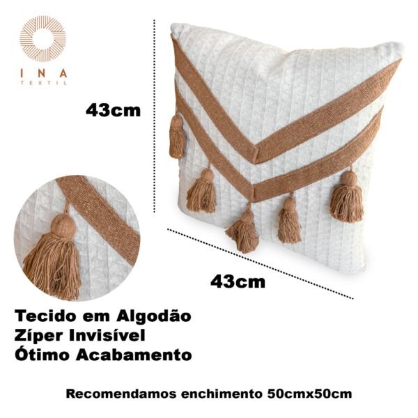 Capa Almofada Pompom Trabalhada Decoração - Image 5