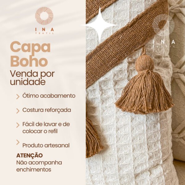 Capa Almofada Pompom Trabalhada Decoração - Image 7