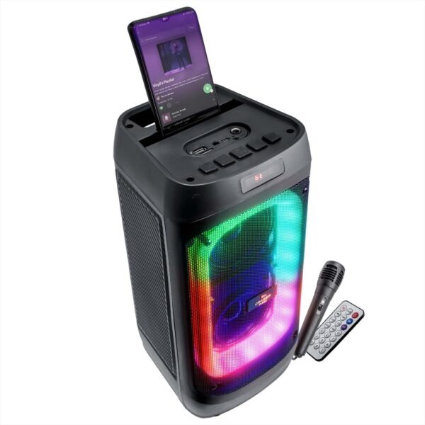 Caixa de Som Bluetooth Tws Partybox Led RGB Amplificada Torre Grasep P10 Rádio FM Aux Karaoke Alto Falante Grande - Image 2