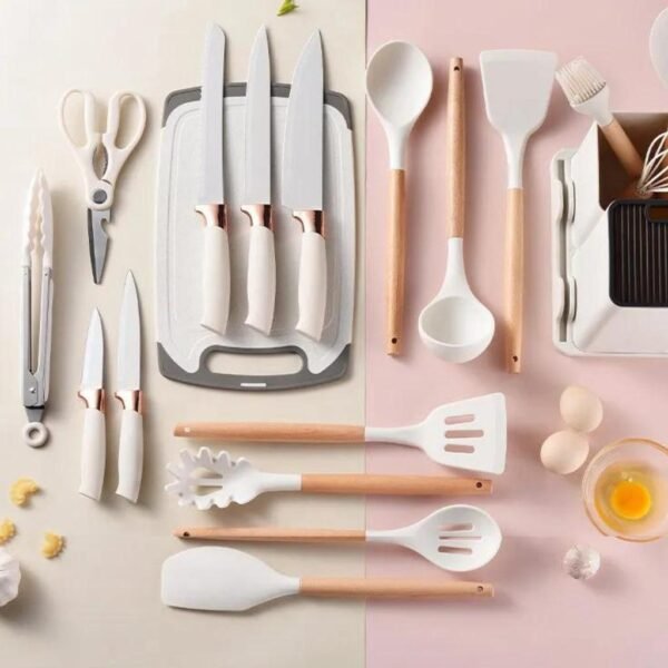 Kit 19 Peças de Utensílios de Cozinha em Silicone Completo Antiaderente e Resistente ao calor - Image 8